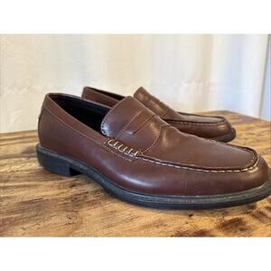 Rockport Shakespeare Penny Loafer Shoes Mens 10.5 M Brown‎ Leather Comfort
